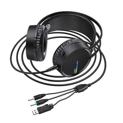Gaming headset/ Headphones USB + AUX - Hoco W100