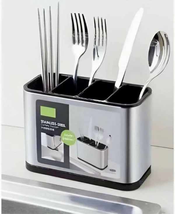Caddy Spoon Holder with 4 Divided Compartments