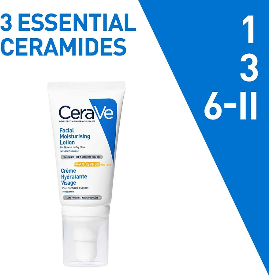 CeraVe Facial Moisturising Lotion Normal to Dry Skin AM SPF30 52ml