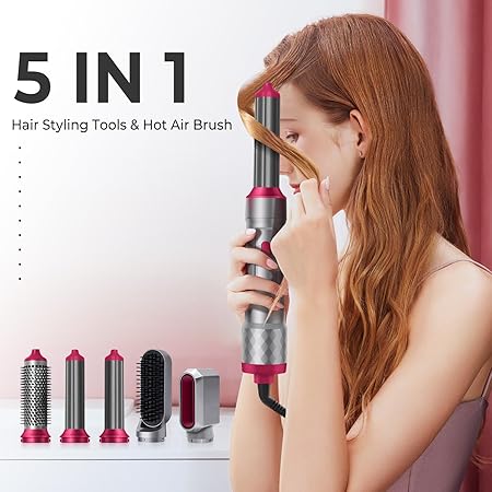 5 In 1 Electric Hot Air Brush Hair Dryer