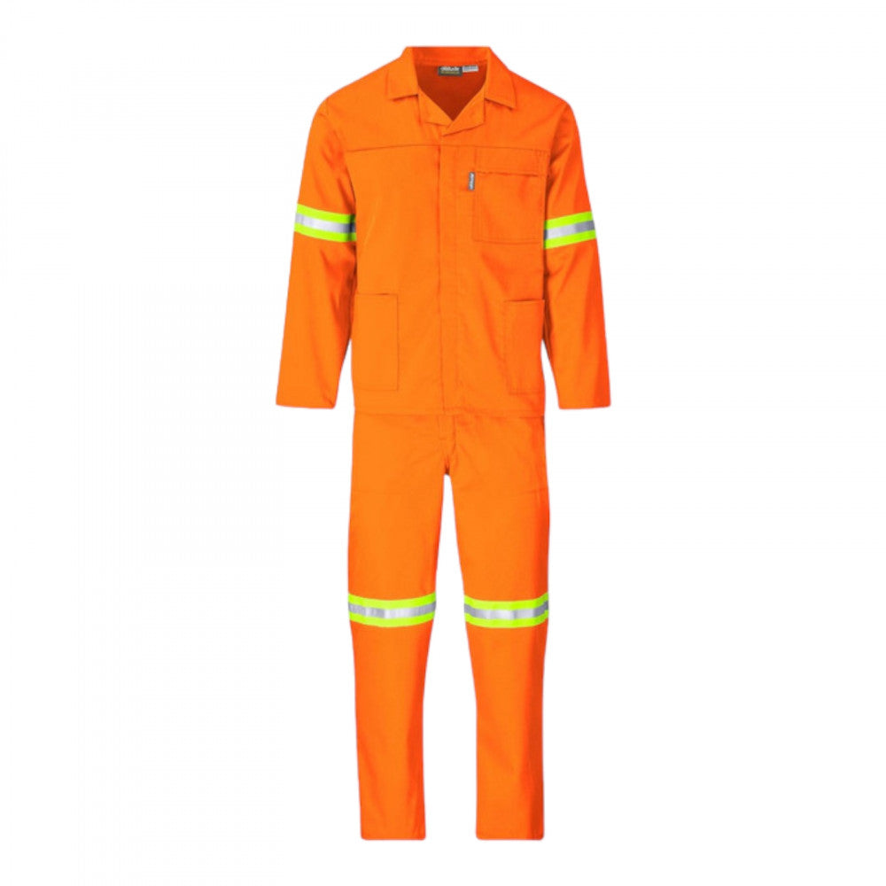 SAFETY-PPE / Polycotton Econo Conti 2-Piece Suit, Reflective Tape, Orange