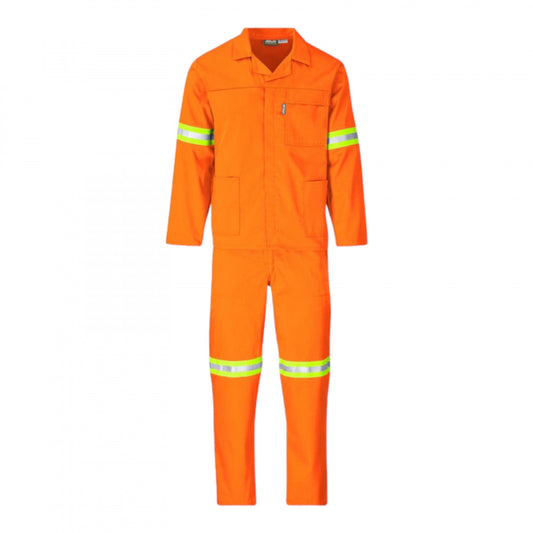 SAFETY-PPE / Polycotton Econo Conti 2-Piece Suit, Reflective Tape, Orange