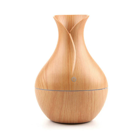 Ultrasonic Aroma Humidifier with Colour Changing LED - Light Brown