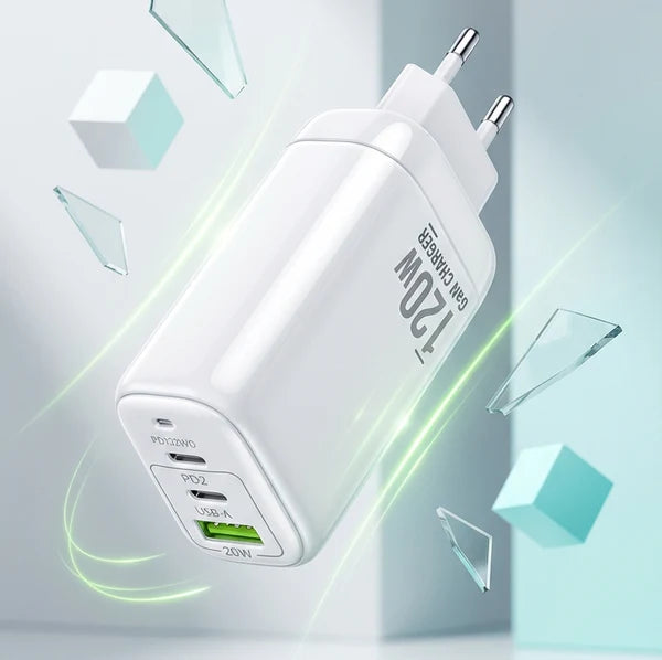 120w USB and 2x Type-C Fast Charge Adaptor