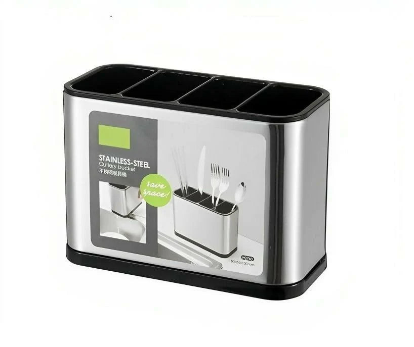 Caddy Spoon Holder with 4 Divided Compartments