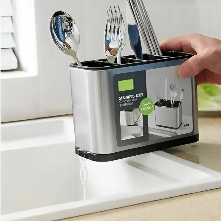 Caddy Spoon Holder with 4 Divided Compartments