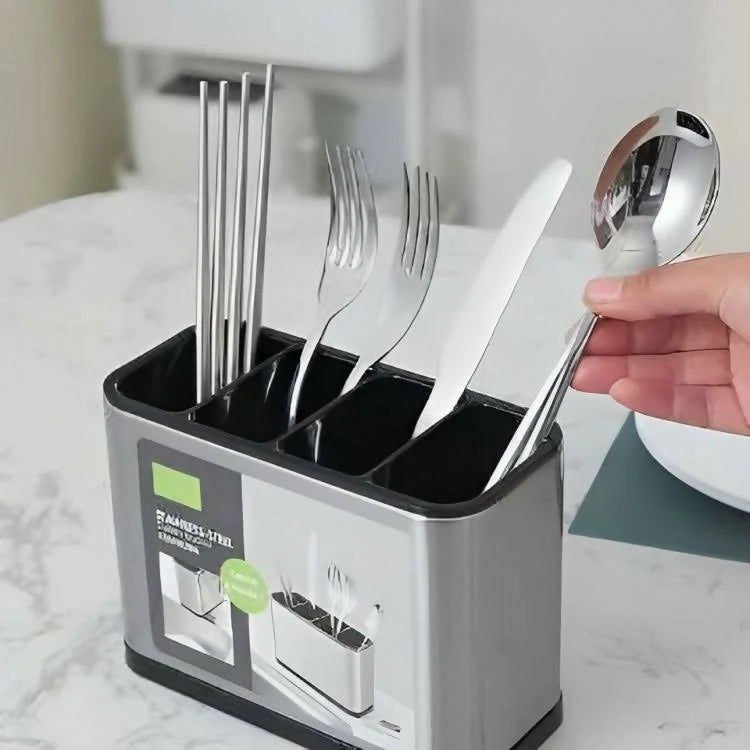 Caddy Spoon Holder with 4 Divided Compartments