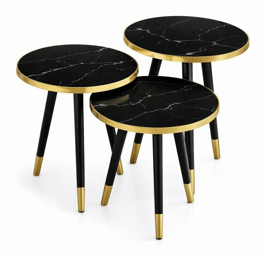 Round Nesting Coffee Table - 3-Tier