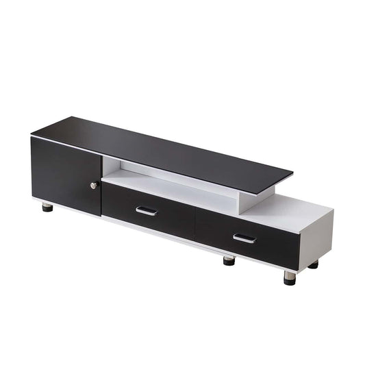 Modern TV Stand – Black + White