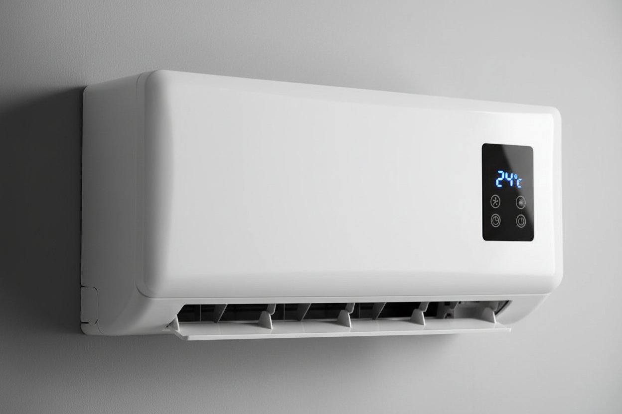 Wall Mounted Air Conditioner - Close Up Detail Shot